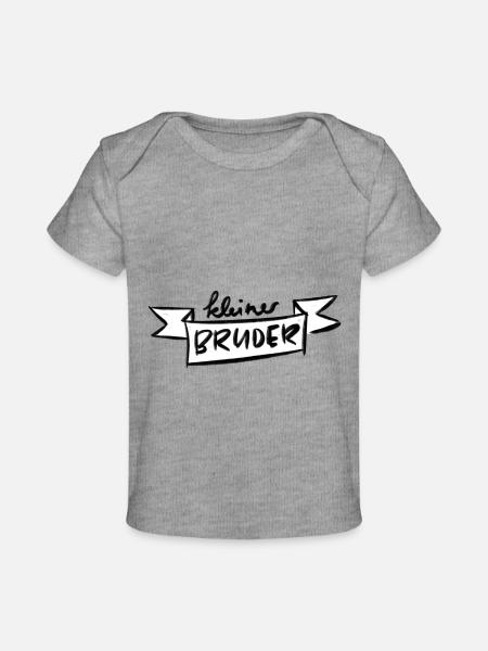 Kleiner Bruder - Baby Premium Organic T-Shirt - Grau meliert