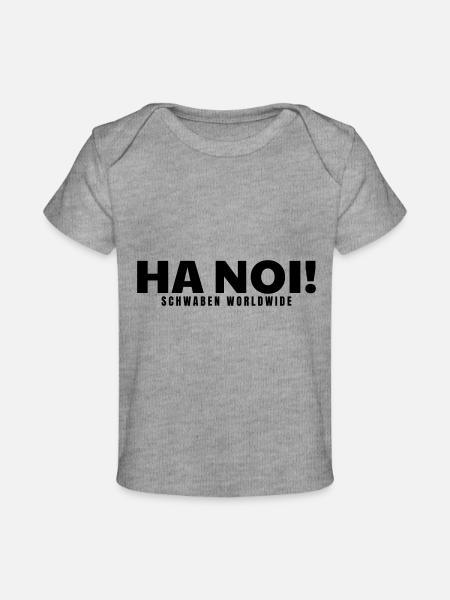 ha noi - schwäbisch - Baby Premium Organic T-Shirt - Grau meliert