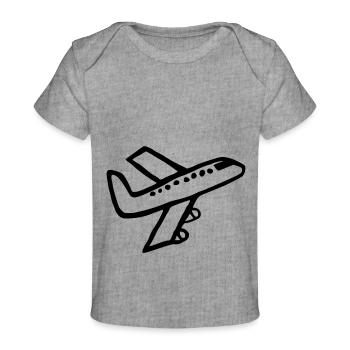 Avion - T-shirt Premium bébé bio - gris chiné - Devant