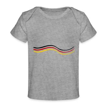 Schwarz Rot Gold - Baby Premium Organic T-Shirt - Grau meliert - Vorne