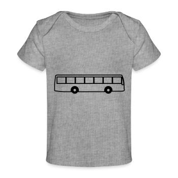 bus - Baby Premium Organic T-Shirt - Grau meliert - Vorne