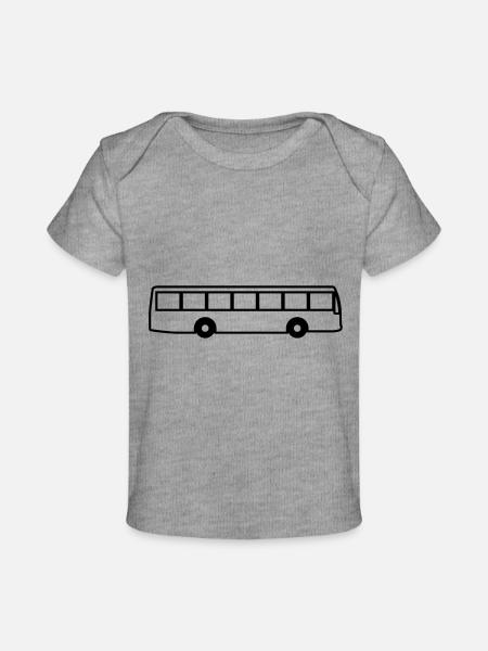 bus - Baby Premium Organic T-Shirt - Grau meliert