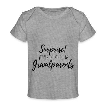 Tu vas être grands-parents - T-shirt Premium bébé bio - gris chiné - Devant