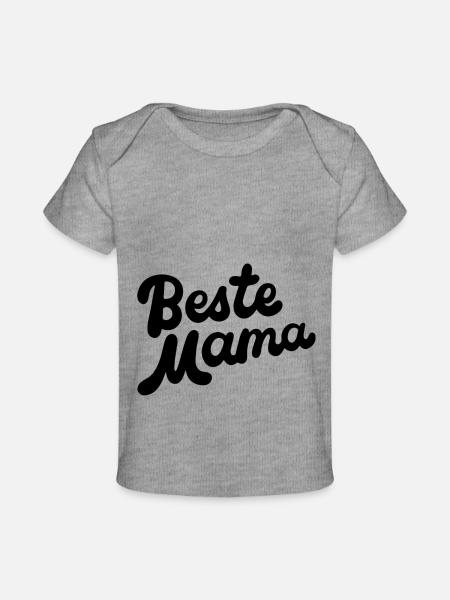 Beste Mama - Baby Premium Organic T-Shirt - Grau meliert