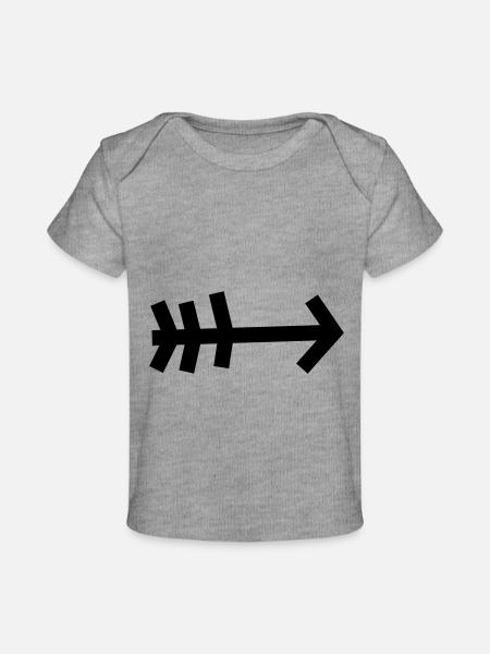 pfeil - Baby Premium Organic T-Shirt - Grau meliert
