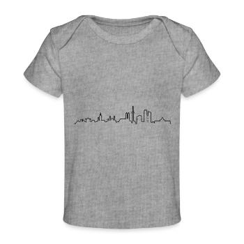Skyline München - Baby Premium Organic T-Shirt - Grau meliert - Vorne