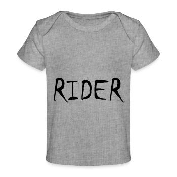 rider - Baby Premium Organic T-Shirt - Grau meliert - Vorne