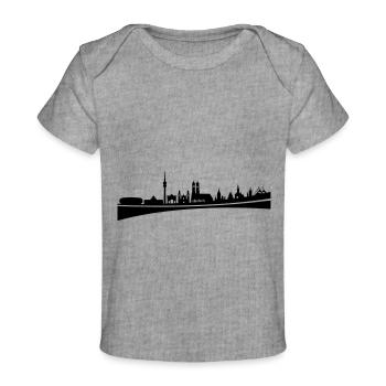 Skyline - München - Baby Premium Organic T-Shirt - Grau meliert - Vorne
