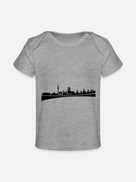 Skyline - München - Baby Premium Organic T-Shirt - Grau meliert