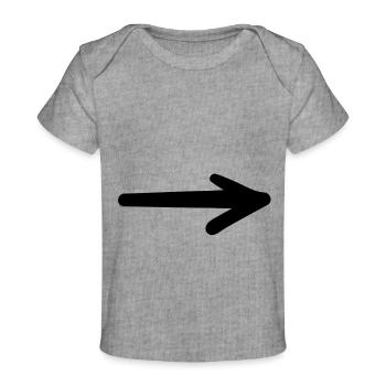 pfeil__f1 - Baby Premium Organic T-Shirt - Grau meliert - Vorne