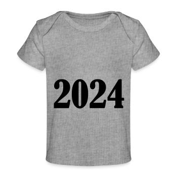 2024 - Baby Premium Organic T-Shirt - Grau meliert - Vorne