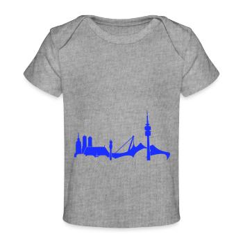 München - Baby Premium Organic T-Shirt - Grau meliert - Vorne