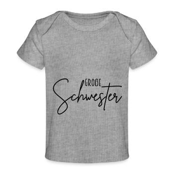 große Schwester - Baby Premium Organic T-Shirt - Grau meliert - Vorne