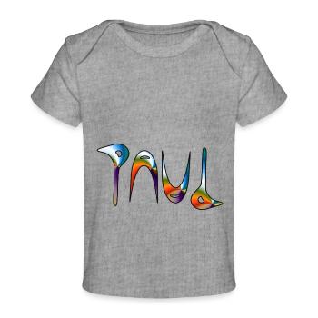Paul - Baby Premium Organic T-Shirt - Grau meliert - Vorne