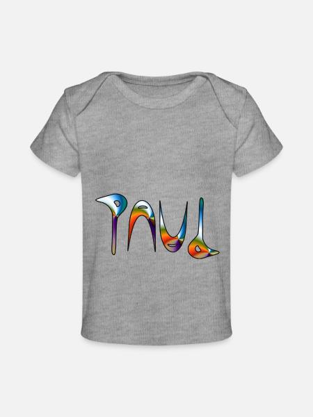 Paul - Baby Premium Organic T-Shirt - Grau meliert