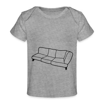 Clipart design sofa - Baby Premium Organic T-shirt - heather grey - Front