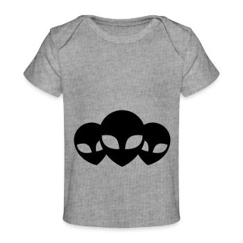 3 Aliens Team Friends - Baby Premium Organic T-shirt - heather grey - Front