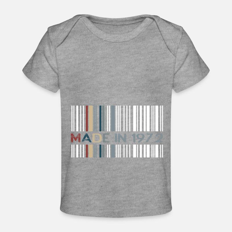 Code à barres 1972 - T-shirt Premium bébé bio - gris chiné