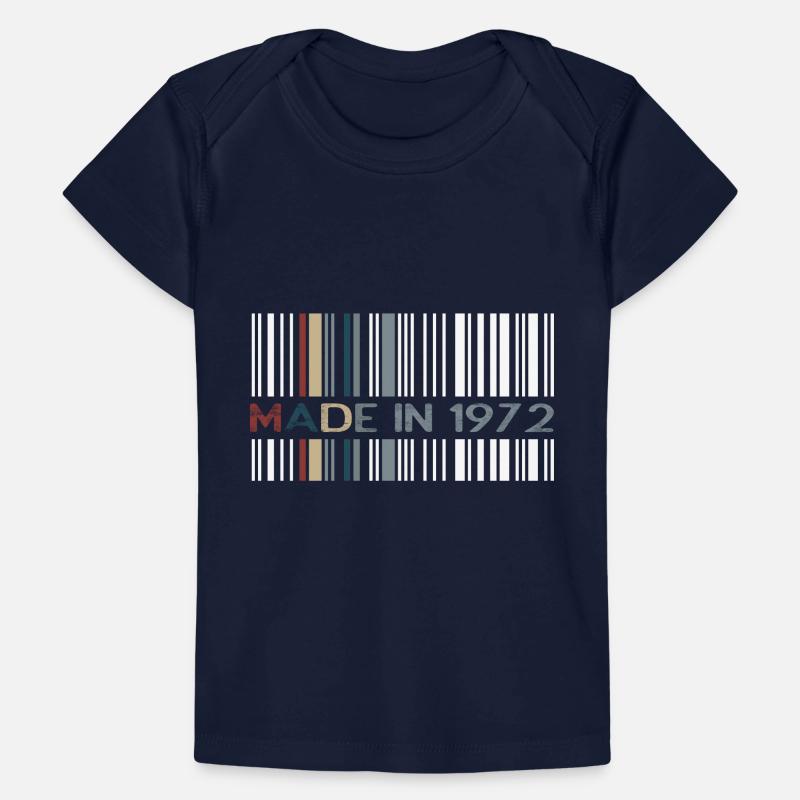 Code à barres 1972 T-shirt Premium bébé bio