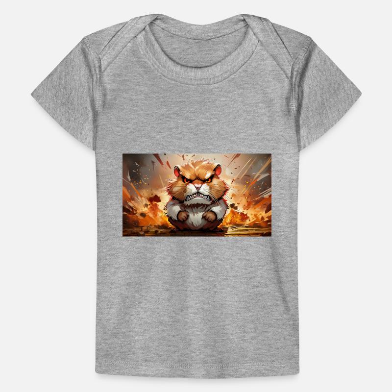 Cute grumpy grouchy animals - hamster Baby Premium Organic T-shirt