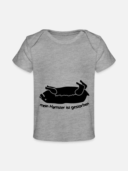 tote Hamster - Baby Premium Organic T-Shirt - Grau meliert