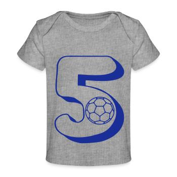 handball numéro 5 - T-shirt Premium bébé bio - gris chiné - Devant