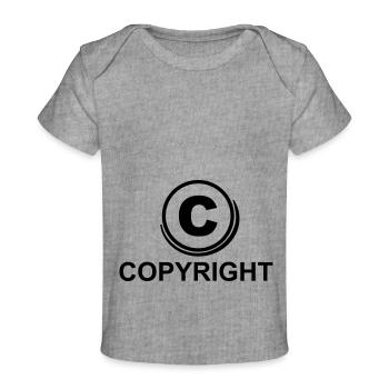 c_copyright_1f1 - Baby Premium Organic T-shirt - heather grey - Front