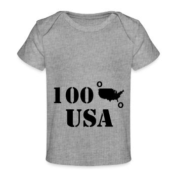 Verenigde Staten - Baby Premium t-shirt biologisch - grijs gemêleerd - Voor