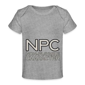 NPC non playable character - Baby Premium Organic T-shirt - heather grey - Front