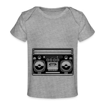 Boom box - Baby Premium Organic T-shirt - heather grey - Front