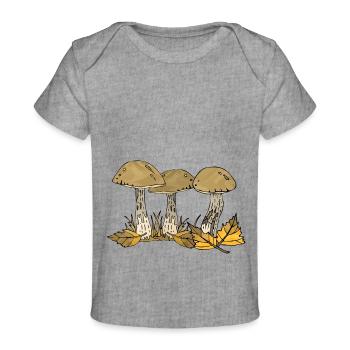 Fungi - Baby Premium Organic T-shirt - heather grey - Front