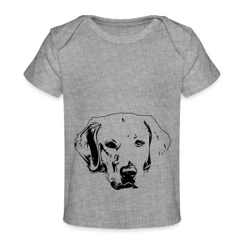 Labrador - Baby Premium Organic T-Shirt - Grau meliert - Vorne
