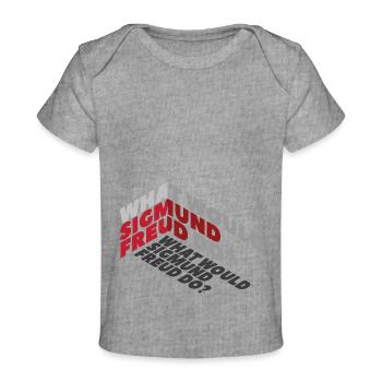 Que ferait Sigmund Freud? - T-shirt Premium bébé bio - gris chiné - Devant