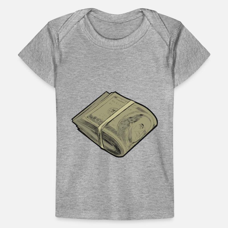 Conception de paquet de devises dollar roll T-shirt Premium bébé bio