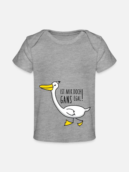 Lustige Gans mit Spruch - Baby Premium Organic T-Shirt - Grau meliert