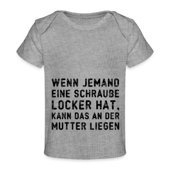 Sprüche - Baby Premium Organic T-Shirt - Grau meliert - Vorne