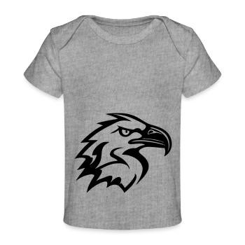 stylized eagle head in profile - Baby Premium Organic T-shirt - heather grey - Front