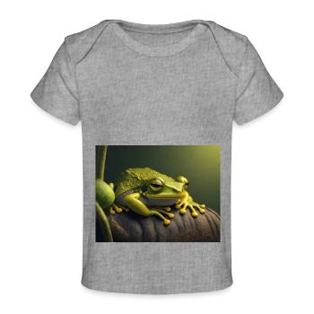 Cute animals doing hibernation – frog - Baby Premium Organic T-shirt - heather grey - Front