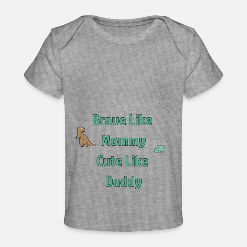 Courageux comme maman - T-shirt Premium bébé bio - gris chiné