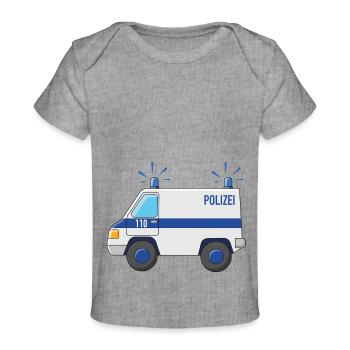 Police Car 110 - Baby Premium Organic T-shirt - heather grey - Front