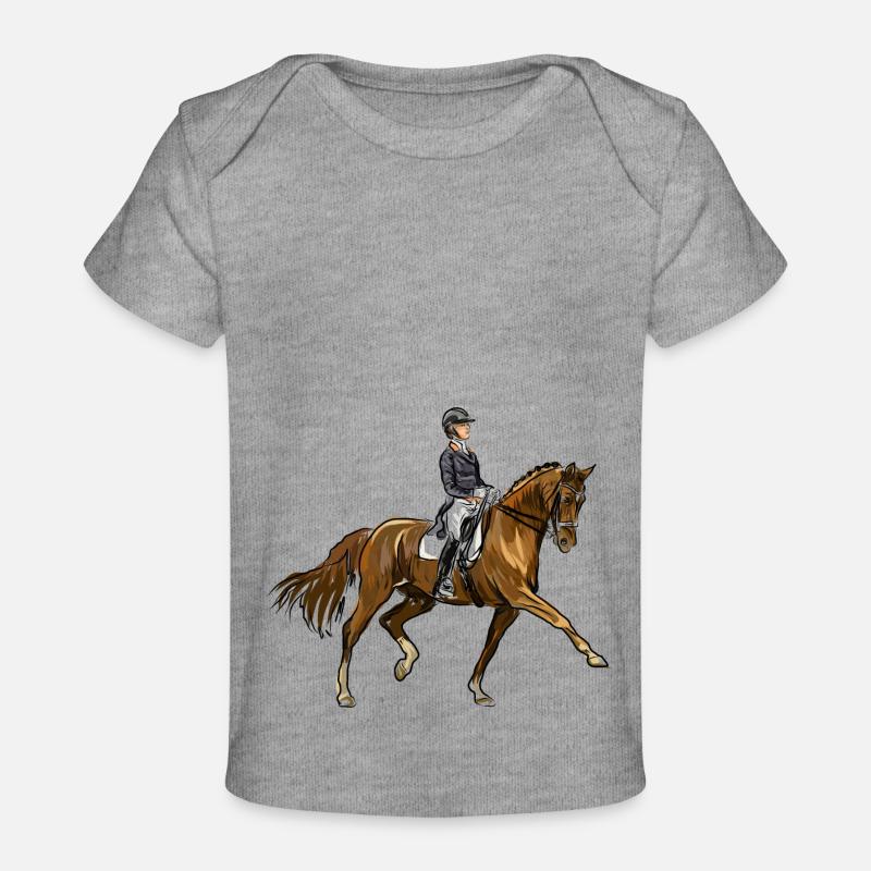 cheval et son cavalier - T-shirt Premium bébé bio - gris chiné