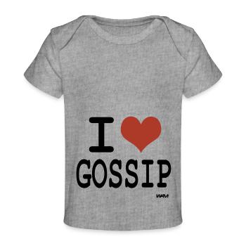 i love gossip by wam - T-shirt Premium bébé bio - gris chiné - Devant