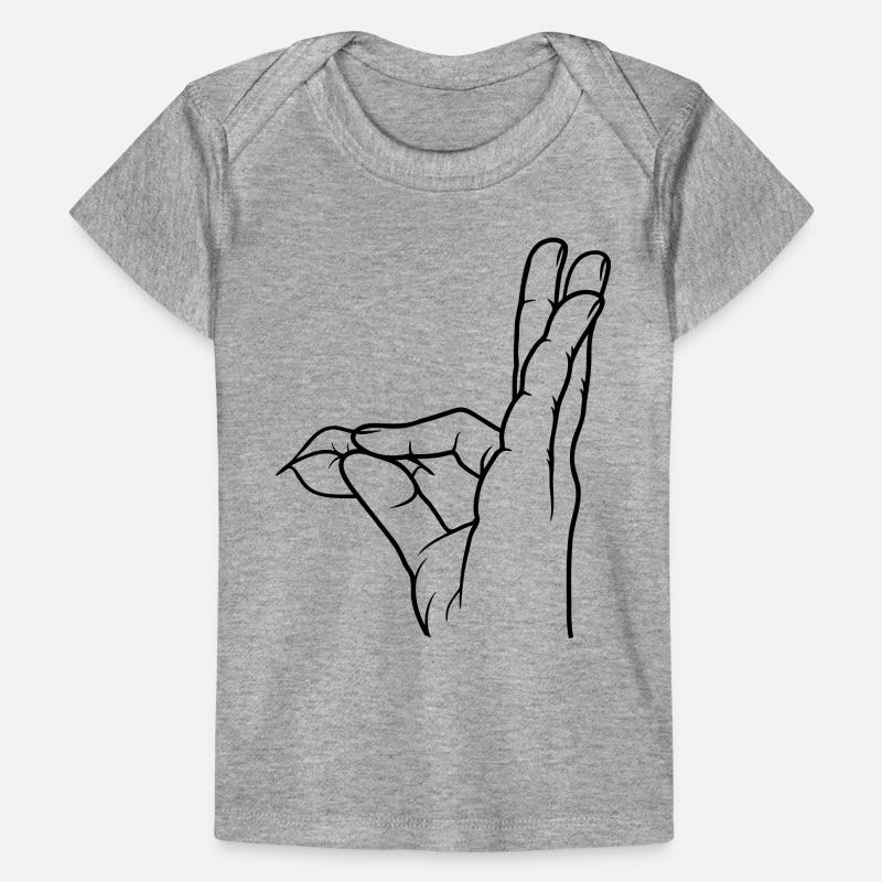 Geste de la main louange baiser bouche T-shirt Premium bébé bio