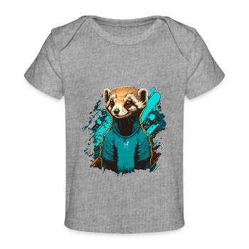 Furet de compagnie - T-shirt Premium bébé bio - gris chiné - Devant