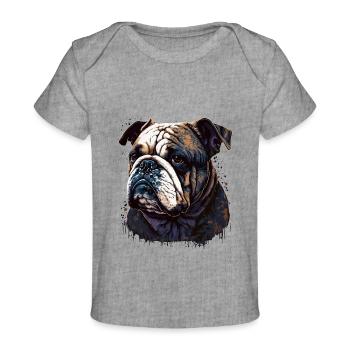 Dog Breed Bulldog - Baby Premium Organic T-shirt - heather grey - Front