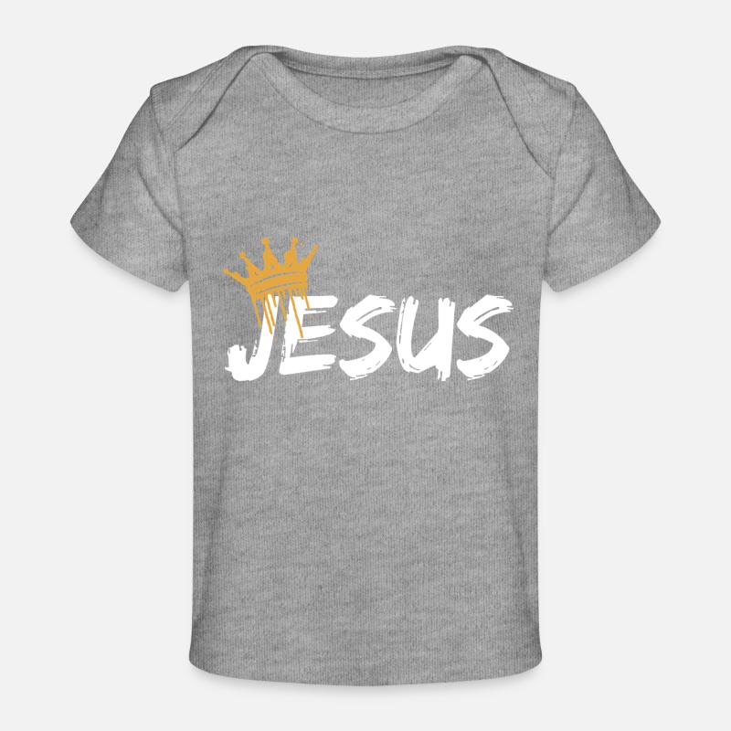 Jésus - T-shirt Premium bébé bio - gris chiné