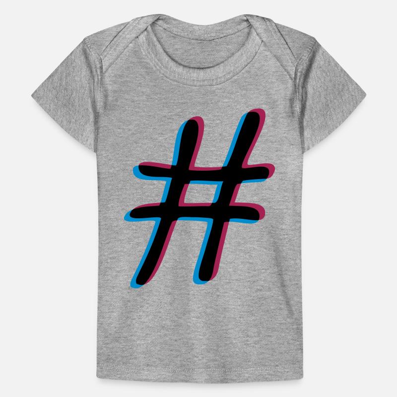 Hashtag effet 3D T-shirt Premium bébé bio