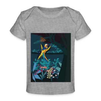 Perroquet coloré - T-shirt Premium bébé bio - gris chiné - Devant