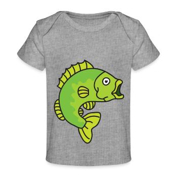 Poisson perche - T-shirt Premium bébé bio - gris chiné - Devant