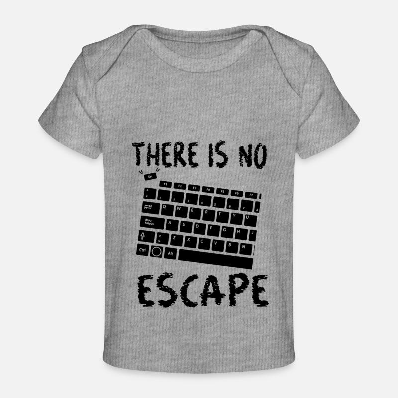 Nerd Geek Pun Escape Coder Funny Gift - Baby Premium Organic T-shirt - heather grey